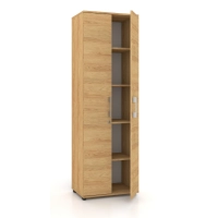 Regał  szafa biurowa G 60 2d HIKORA Naturalna 80 cm z zamkiem na klucz